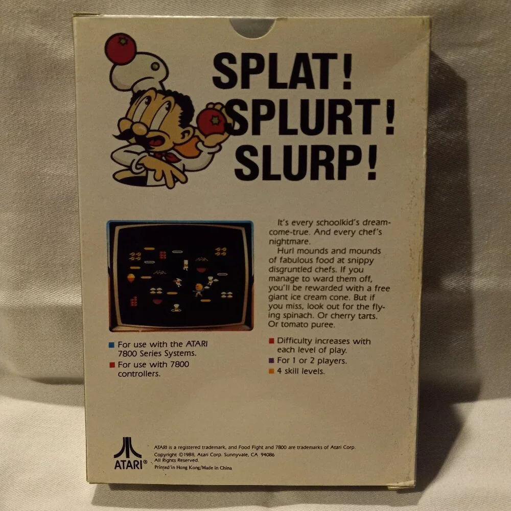 FOOD FIGHT CIB - ATARI 7800 UN-Tested - Picture 2 of 6